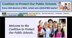 Desktop Screenshot of coalitiontoprotectourpublicschools.org