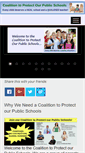 Mobile Screenshot of coalitiontoprotectourpublicschools.org